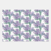 Paarse Rozen Waterverf handgeschilderd Inpakpapier Vel (Voorkant 3)