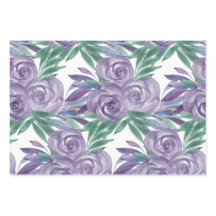 Paarse Rozen Waterverf handgeschilderd