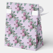 Paarse Rozen & Witte Polka Dot  Stijl Bedankdoosjes (Achterkant)