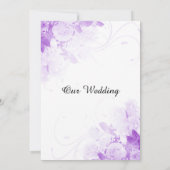 Paarse rozenbouquet - trouwuitnodigingen vr4 kaart (Achterkant)
