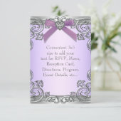 Paarse RSVP All Purpose Kaartje (Staand voorkant)