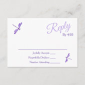 Paarse RSVP Bijlagekaarten Advieskaart (Voorkant)