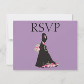 Paarse RSVP bruidsjurk (Voorkant)