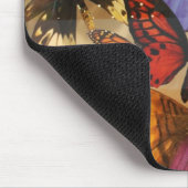 paarse rubberen oranje vlinder met kleurrijke trop muismat (Hoek)