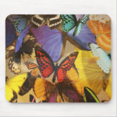 paarse rubberen oranje vlinder met kleurrijke trop muismat (Voorkant)