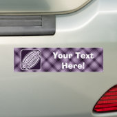 Paarse Rugby Bumpersticker (Op auto)