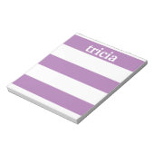 Paarse Rugby Stripes Personeel Notitieblok (Linkerzijde)