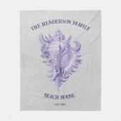 Paarse rugleuning fleece deken (Voorkant)