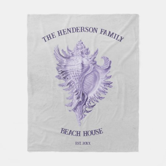 Paarse rugleuning fleece deken (Voorkant)