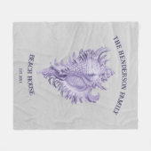 Paarse rugleuning fleece deken (Voorkant (Horizontaal))