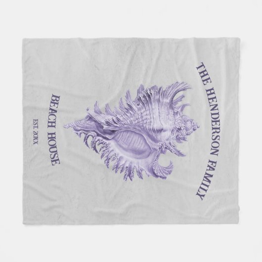 Paarse rugleuning fleece deken (Voorkant (Horizontaal))