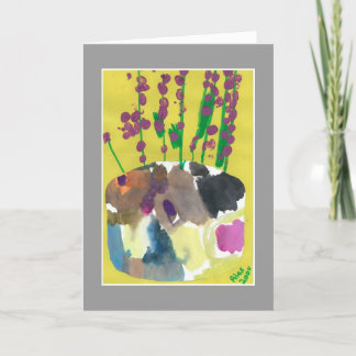 Paarse Ruikertjes met het citaatkaart van de Kaart