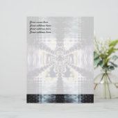 Paarse Ruimte Aangepast Briefpapier Briefhoofd Ontwerp (Staand voorkant)