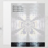 Paarse Ruimte Aangepast Briefpapier Briefhoofd Ontwerp (Voorkant / Achterkant)