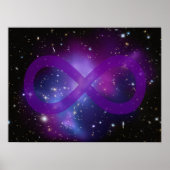 Paarse ruimte afbeelding poster (Voorkant)