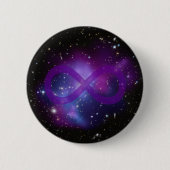 Paarse ruimte afbeelding ronde button 5,7 cm (Voorkant)