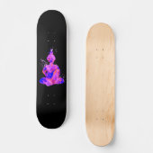 Paarse Ruimte Budda Silhouet Persoonlijk Skateboard (Voorkant)