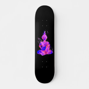 Paarse Ruimte Budda Silhouet Persoonlijk Skateboard