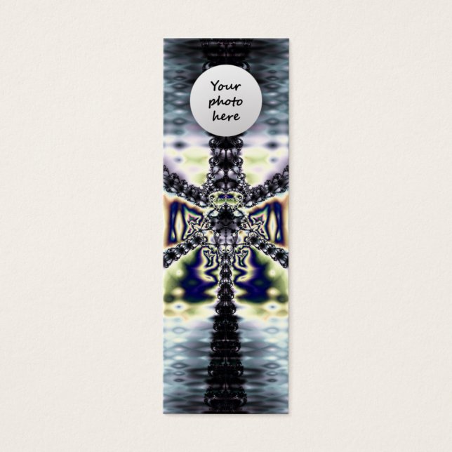 Paarse ruimte Custom Bladwijzer Mini Visitekaartjes (Voorkant)