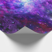 Paarse ruimte Galaxy Cosmic Spacey Blauwgroen roze Cadeaupapier (Hoek)