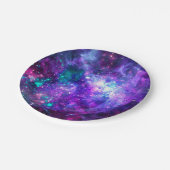 Paarse ruimte Galaxy Cosmic Spacey Blauwgroen roze Papieren Bordje (Gekanteld)