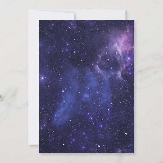 Paarse ruimte galaxy Invitation Kaart (Achterkant)