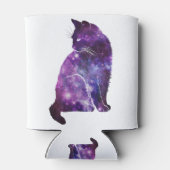 Paarse ruimte Nebula Cat Blikjeskoeler (Achterkant)