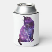 Paarse ruimte Nebula Cat Blikjeskoeler (Blikje Achterkant)