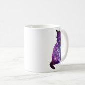Paarse ruimte Nebula Cat Koffiemok (Voorkant rechts)