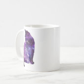 Paarse ruimte Nebula Cat Koffiemok (Voorkant links)