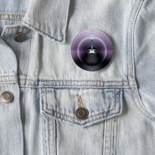 Paarse ruimte ronde button 5,7 cm (In situ)