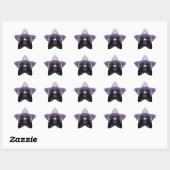 Paarse Ruimte Ster Sticker (Vel)