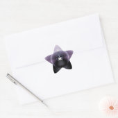 Paarse Ruimte Ster Sticker (Envelop)
