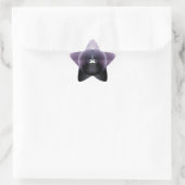 Paarse Ruimte Ster Sticker (Tas)