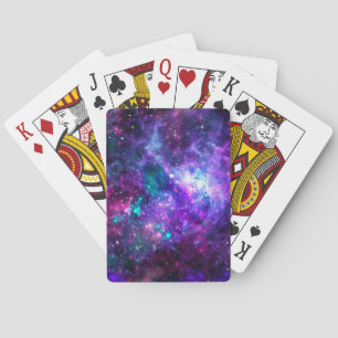 Paarse Ruimte Sterrenstelsel Kosmische Ruimige Tur Pokerkaarten