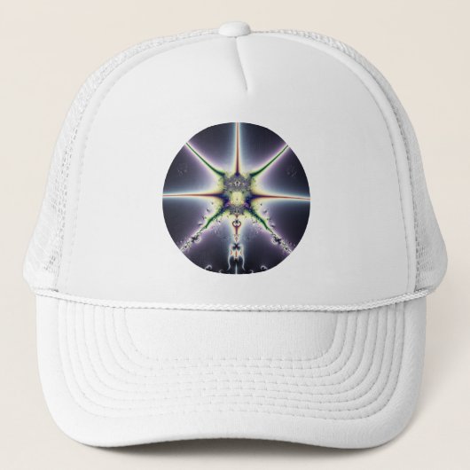Paarse Ruimte Trucker Pet (Voorkant)