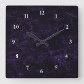 Paarse ruimte vierkante klok (Voorkant)
