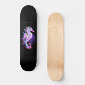 Paarse Ruimte Zeepaardje Persoonlijk Skateboard (Voorkant)