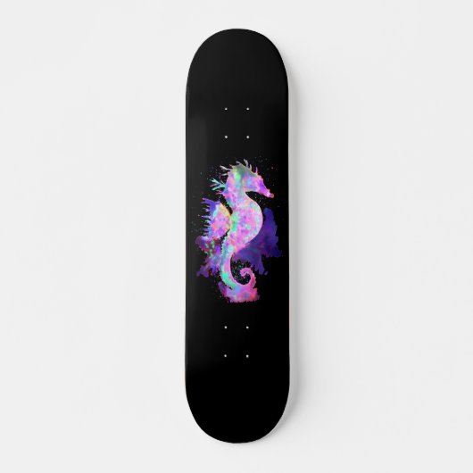 Paarse Ruimte Zeepaardje Persoonlijk Skateboard (Voorkant)