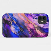 Paarse ruimtenevel in alcoholinkt Case-Mate iPhone case (Achterkant (horizontaal))