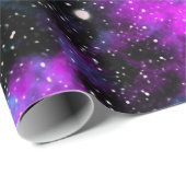 Paarse ruimtevaartsterrenie kosmische ruimtesterre cadeaupapier (Rol Hoek)