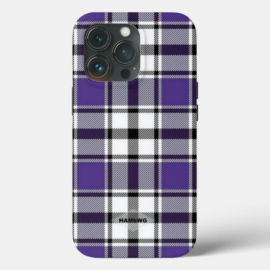 Paarse ruit Iphone Hoesje HAMbWG (Achterkant)