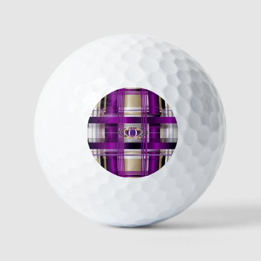 Paarse ruit persoonlijke golfballen (Voorkant)