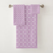 Paarse ruitpatroon Handdoek (Insitu)