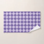 Paarse ruitpatroon van Checker Bad Handdoek (Handdoek)