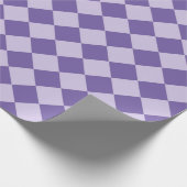 Paarse ruitpatroon van Checker Cadeaupapier (Hoek)