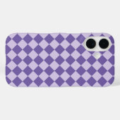 Paarse ruitpatroon van Checker Case-Mate iPhone Case (Achterkant (horizontaal))