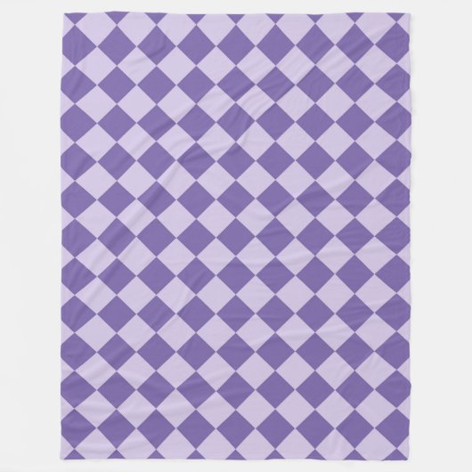 Paarse ruitpatroon van Checker Fleece Deken (Voorkant)