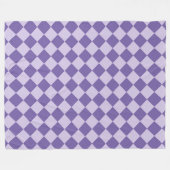 Paarse ruitpatroon van Checker Fleece Deken (Voorkant (Horizontaal))