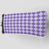 Paarse ruitpatroon van Checker Golfheadcover (Voorkant)